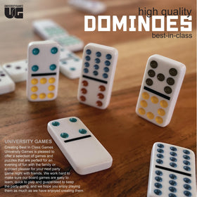 Front Porch Classics domino set designed for ages 8 to 99, ideal for family play