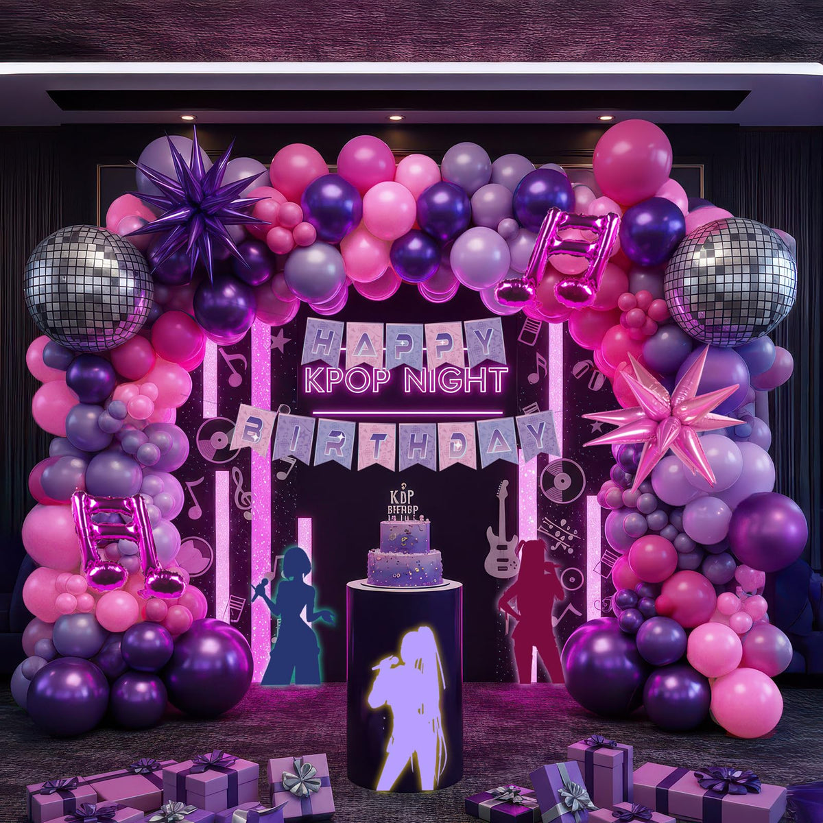 Froufing K-Pop balloon arch kit full set for a bold party entrance