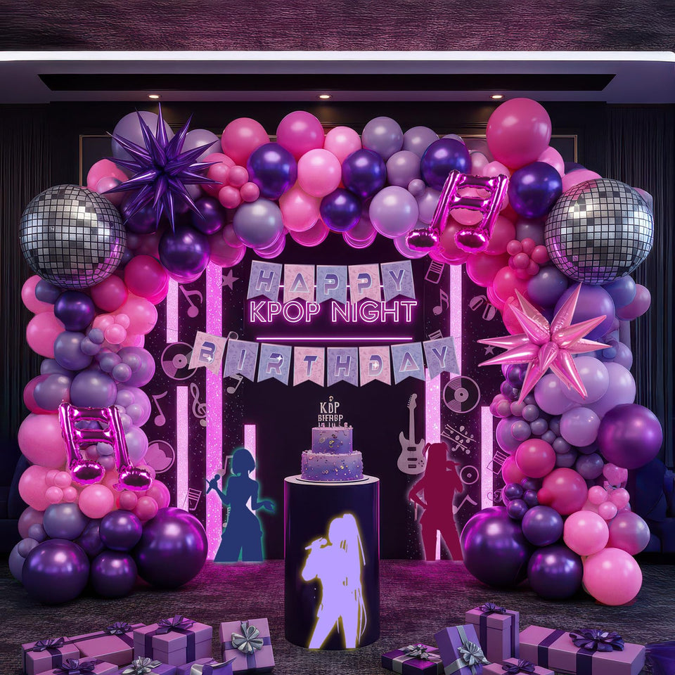 Froufing K-Pop balloon arch kit full set for a bold party entrance