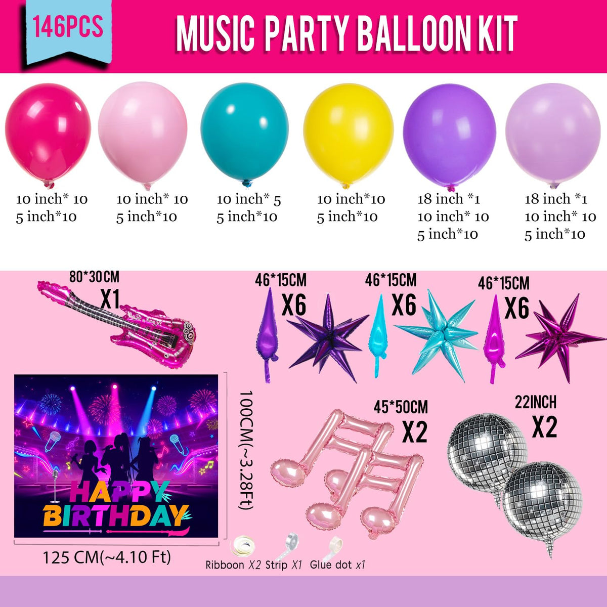 Froufing balloon pack offers flexible decorations for easy setup