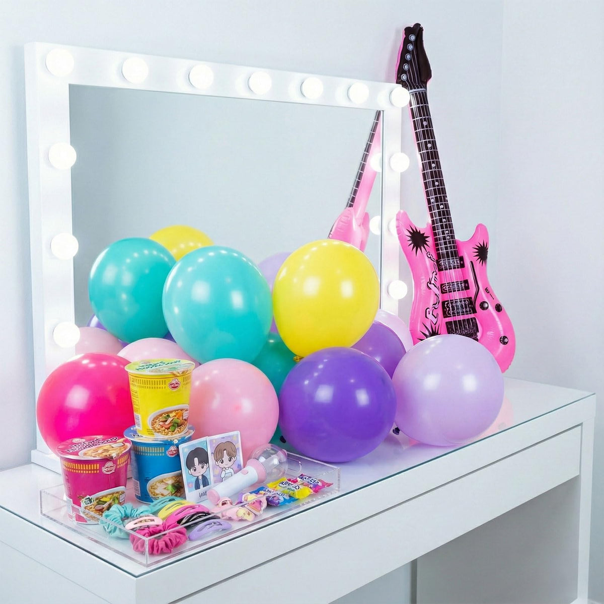 Froufing disco balloons provide festive sparkle for any room
