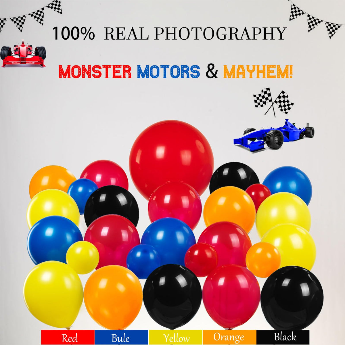 Froufing truck birthday backdrop creates a rally-stage scene for photos