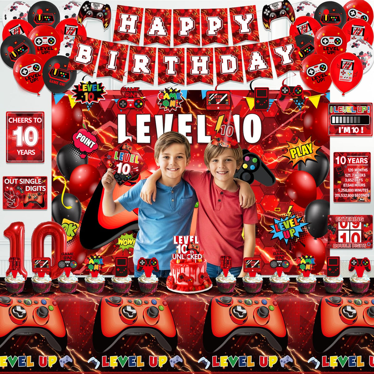 FrozzlyFun Level 10 cake topper marks the birthday moment