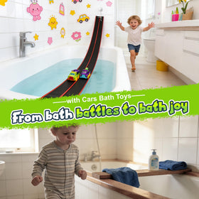 FRTUI racing cars glide smoothly for imaginative bath-time play.