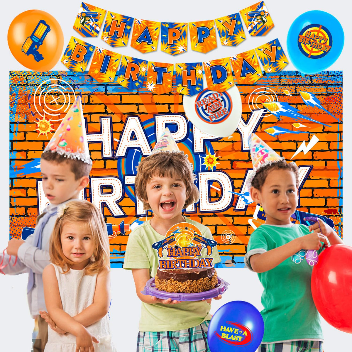Fruitful Jewelry Dart War backdrop creates a lively party scene