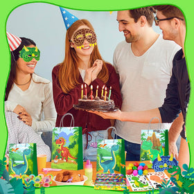 Fruitful Jewelry dinosaur stickers – vibrant accents for gift wrap and photo backdrops.