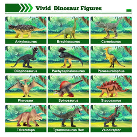 FRUSE dinosaur figures close-up showing detailed textures for realistic storytelling.