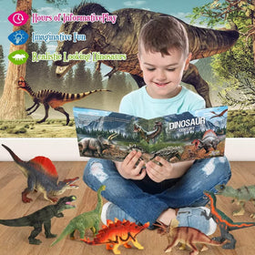 FRUSE dinosaur playset encourages interactive battles and cooperative play.
