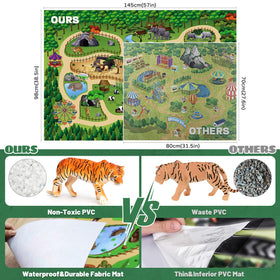 FRUSE crocodile figurine introduces jungle swamp habitat during play.