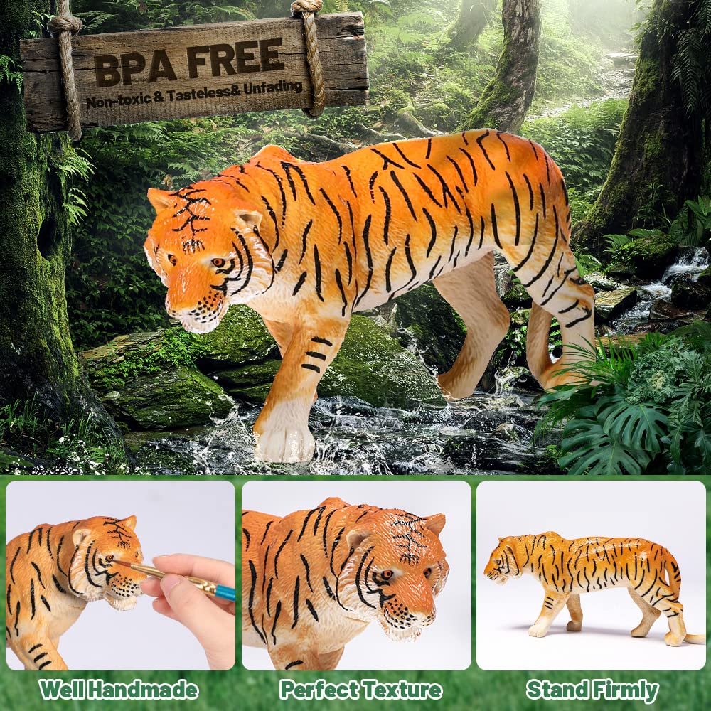 FRUSE Tiger figure stimulates curiosity about big cats and habitats.