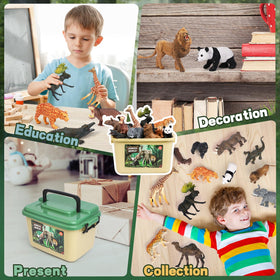 FRUSE hippo figurine supports cooperative play on the jumbo mat.