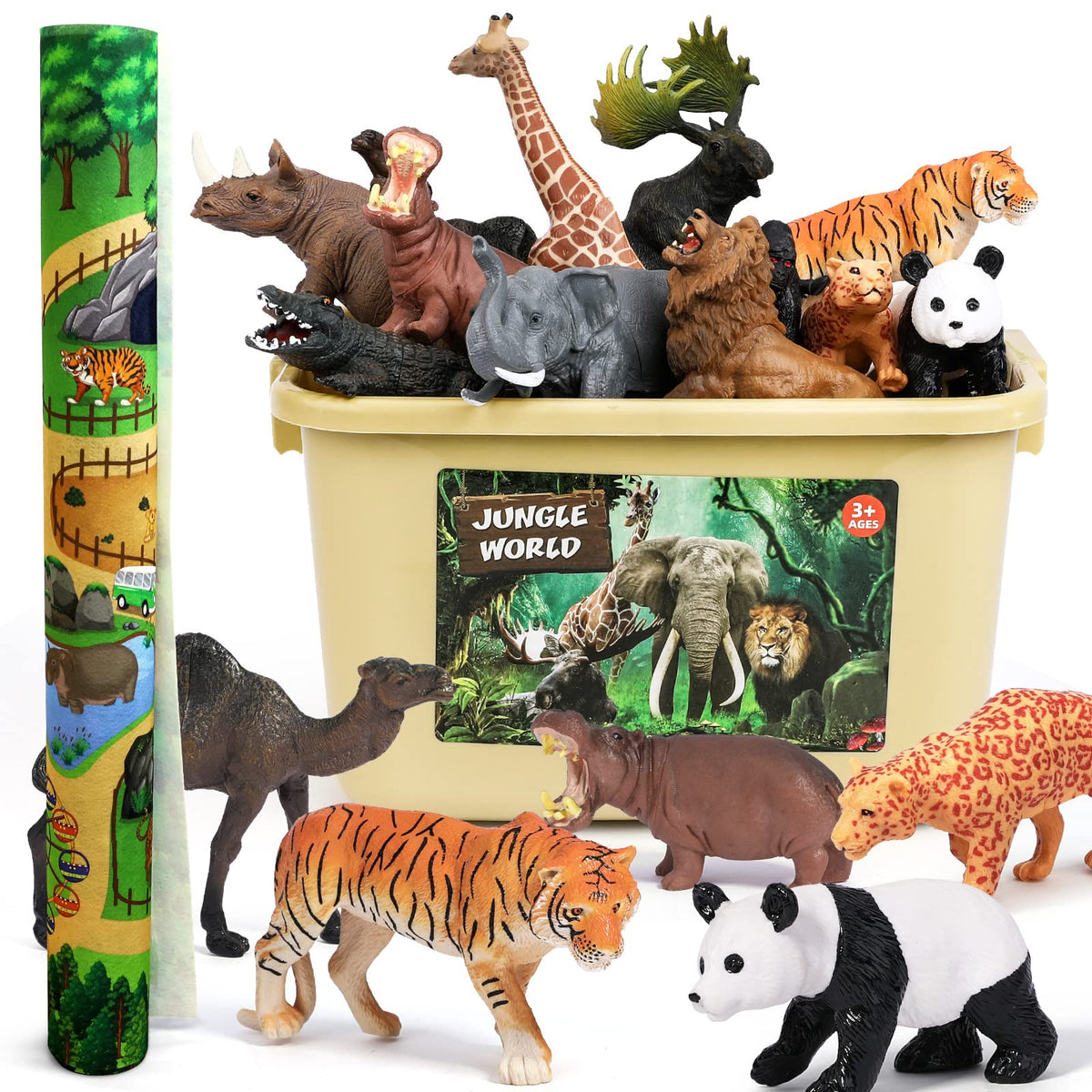 FRUSE lion figurine motivates heroic role-play and animal recognition.