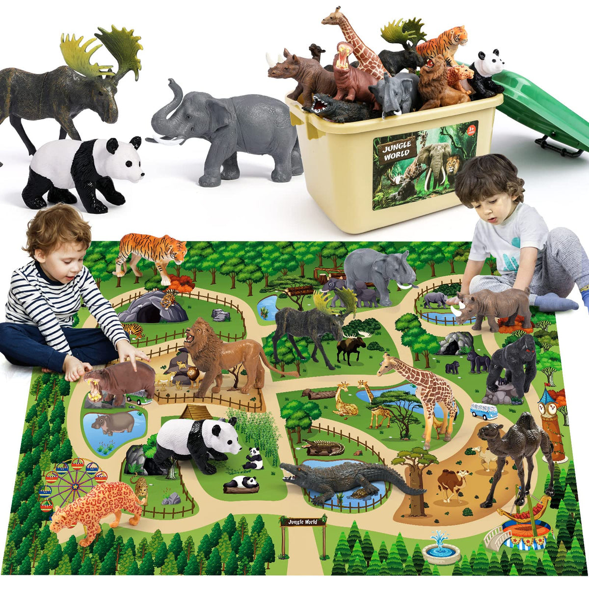 FRUSE panda figurine for imaginative safari play and early vocabulary.