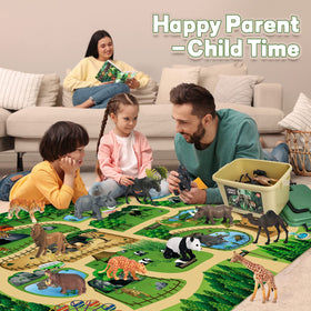 FRUSE playmat 57x38.5 inches enables shared safari adventures.