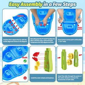 FRUSE Water Table accessories like funnel and bucket boost fine motor skills