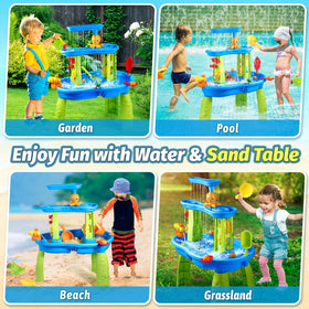 FRUSE Water Table drain plug enables quick cleanup after play