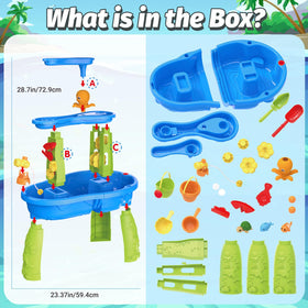 FRUSE Water Table with squirting animals supports interactive play