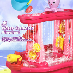 FRUSE table showing windmill and splash animals for interactive play