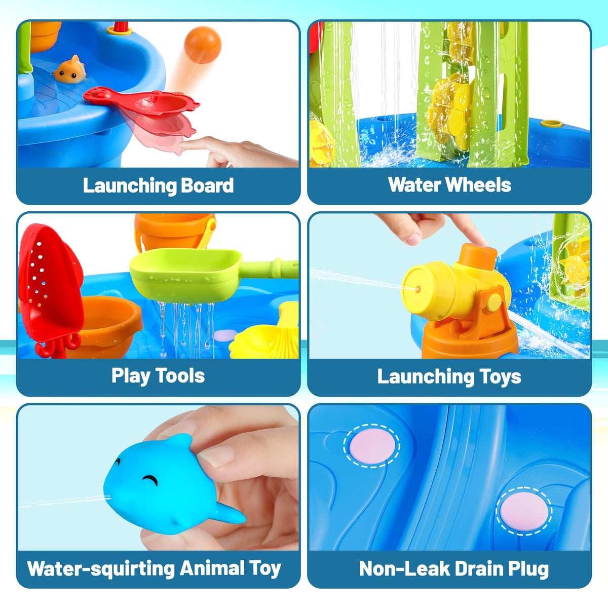 FRUSE Water Table windmill action encourages splash-filled learning