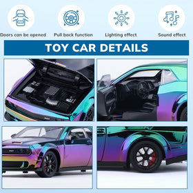 FRJV Hellcat SRT 1/24 diecast horn sound gradient purple