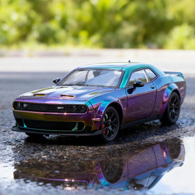 FRJV Hellcat SRT 1/24 diecast pull-back action gradient purple for quick starts