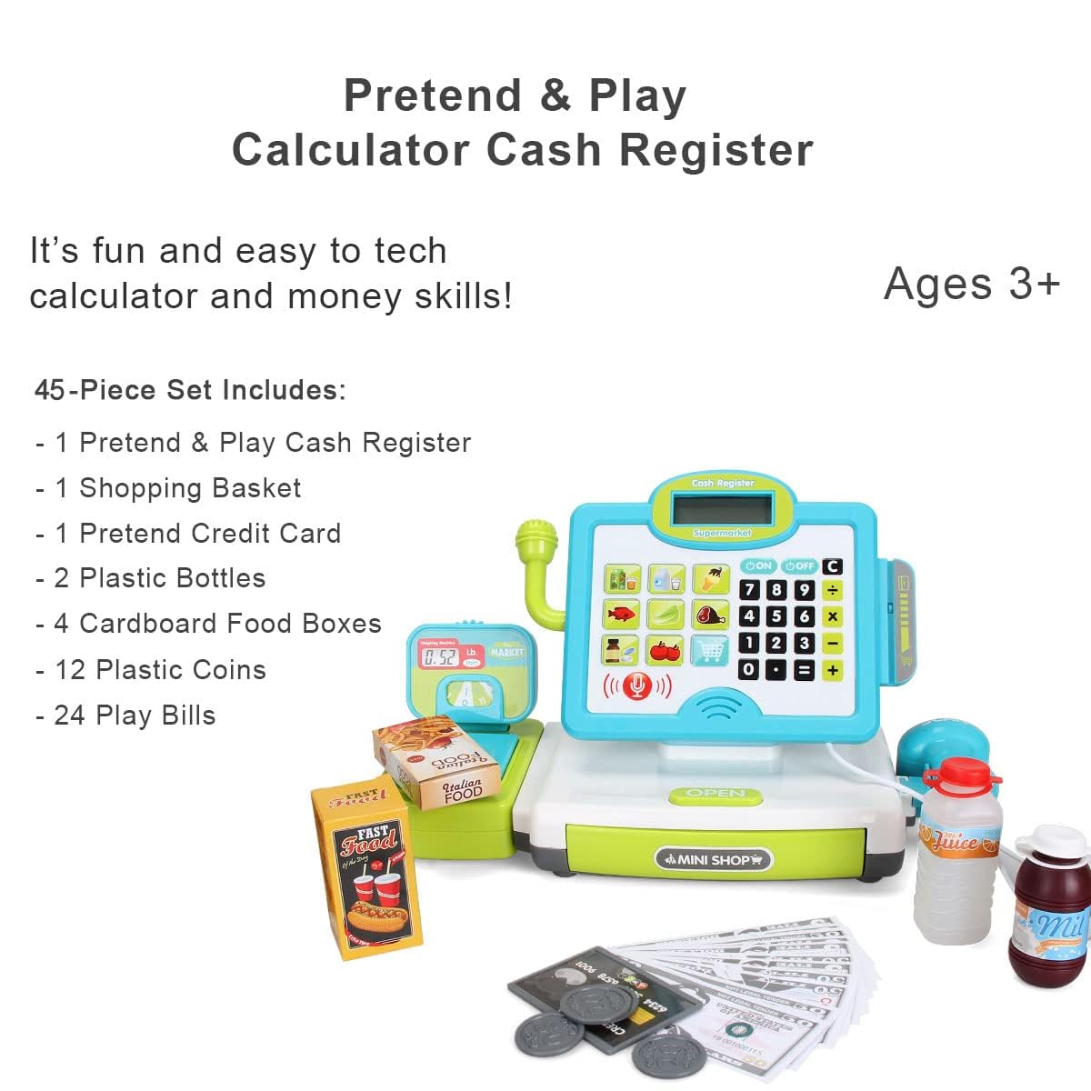 FS Pretend Cash Drawer opens wide for quick checkout role play