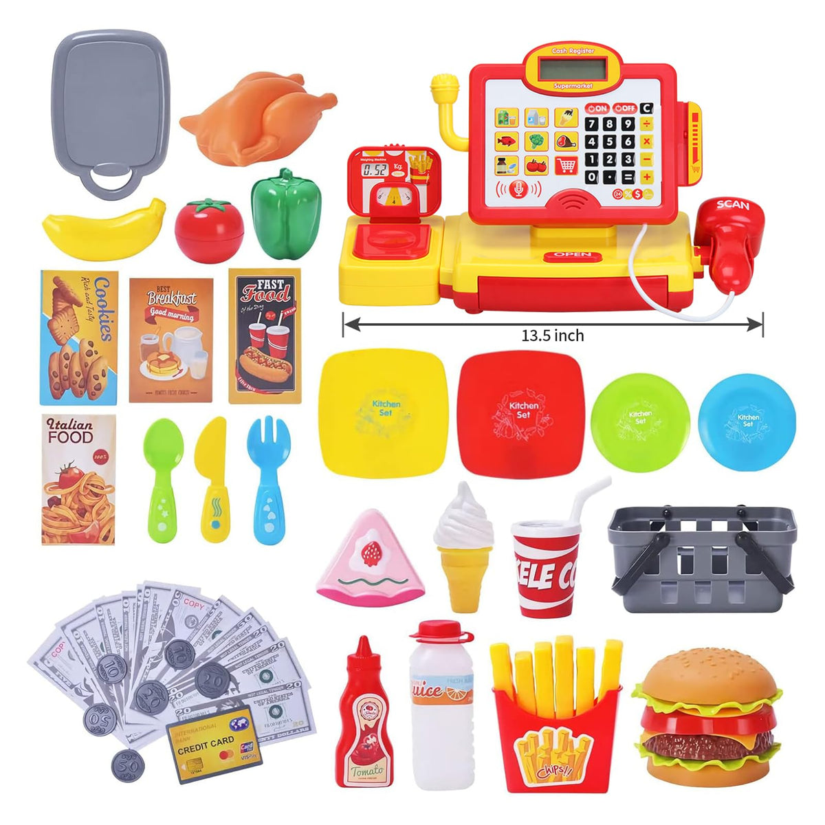 Child uses microphone to voice actions during checkout