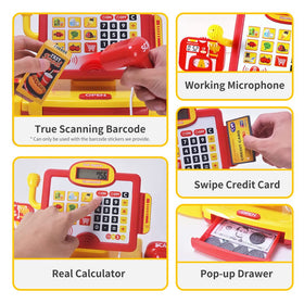 FS toy scanner in action for realistic checkout play