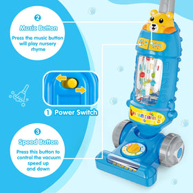 FS Toddler Vacuum Toy tilting design mirrors real vacuums for realistic role-play.