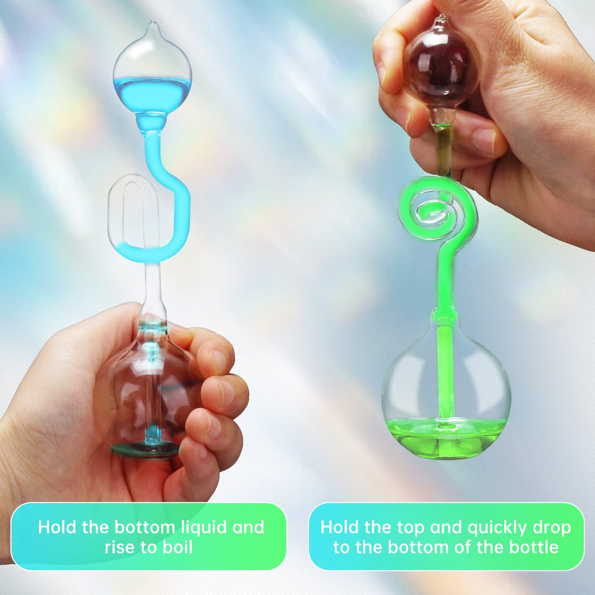 FSFHSJ energy transfer demo captures liquid movement when hands are warming.
