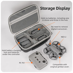 FSIDIWT case layout showing organized space for drone, remote, and accessories.
