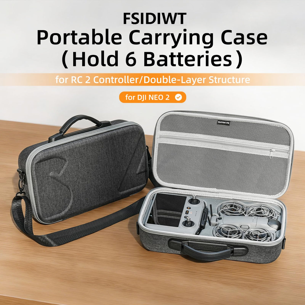 FSIDIWT Neo 2 carrying case side pocket enables quick access to essentials