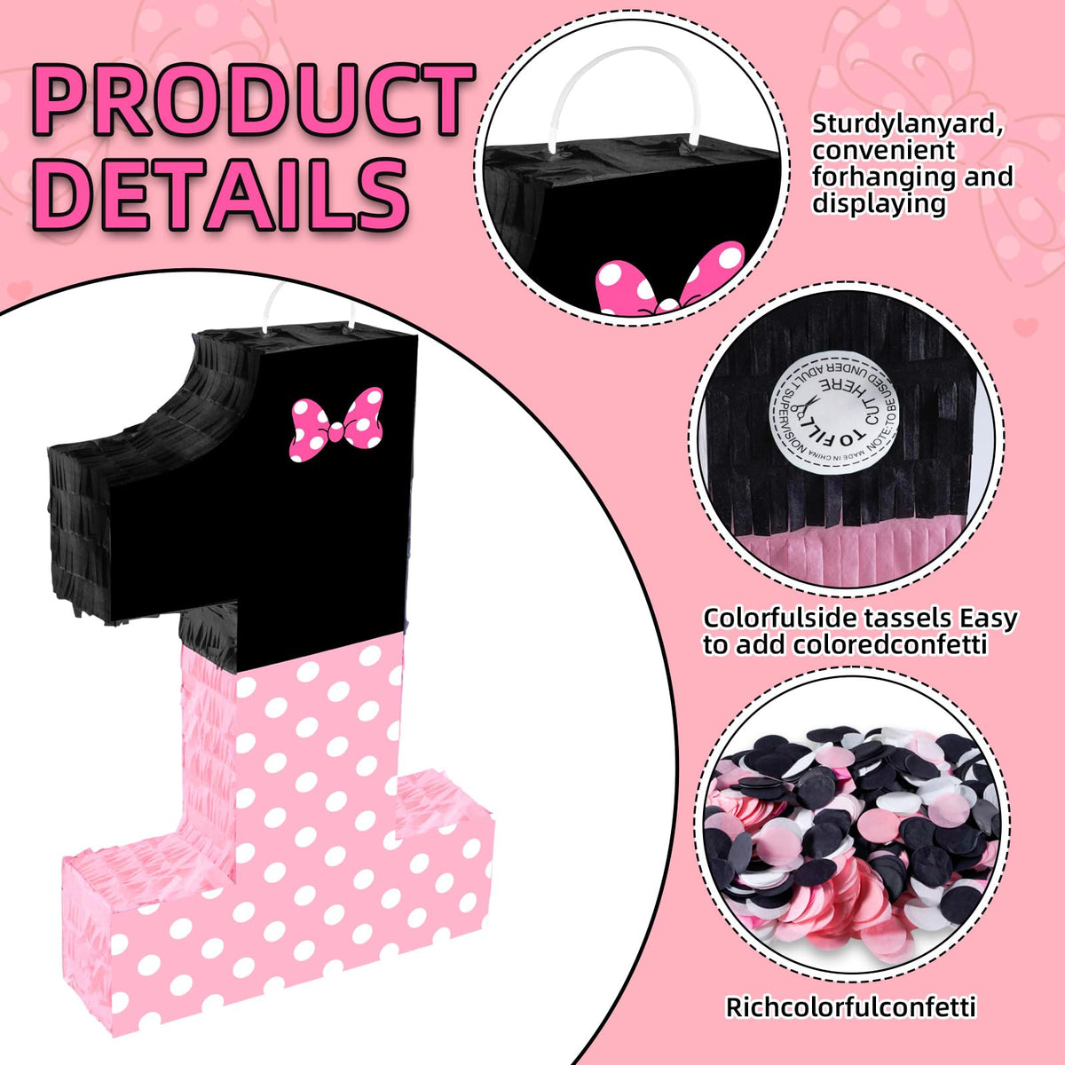 Fsnjcz sturdy cardboard pinata material for lasting party use.
