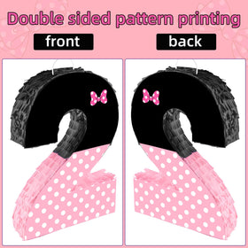 FSNJCZ pink bow pinata with double-sided printing for visible artwork from any angle.
