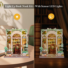 Fsolis Book Nook Kit laser-cut wooden pieces show craftsmanship.