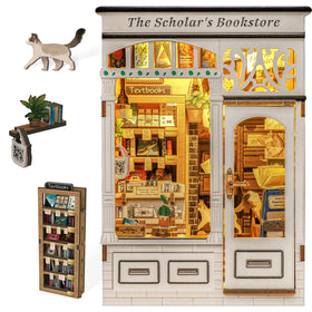 Fsolis Book Nook Kit lighted diorama on bookshelf adds cozy ambiance for readers