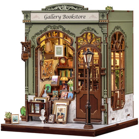 Fsolis Book Nook Kit pieces spread for creative assembly