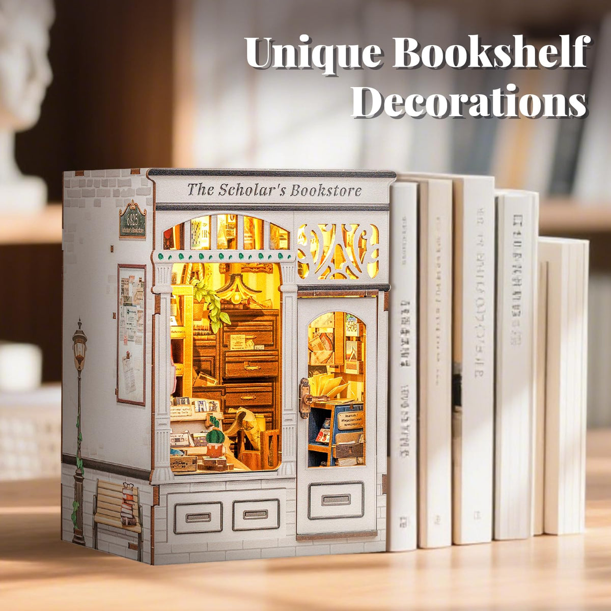 Fsolis Book Nook Kit uses snap-fit assembly for easy beginner-friendly setup