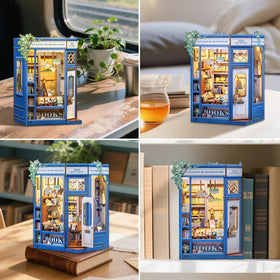 Fsolis Book Nook Kit step-by-step instructions help beginners assemble.