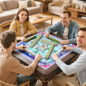 FSTSOCK blue mahjong mat size fits most tables, protecting surfaces during games