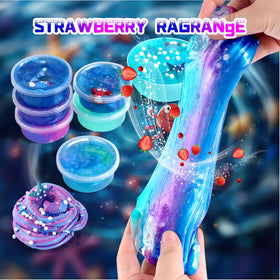 FSUTVITG Ocean Slime Kit galaxy slime swirls capture vivid color and creativity.