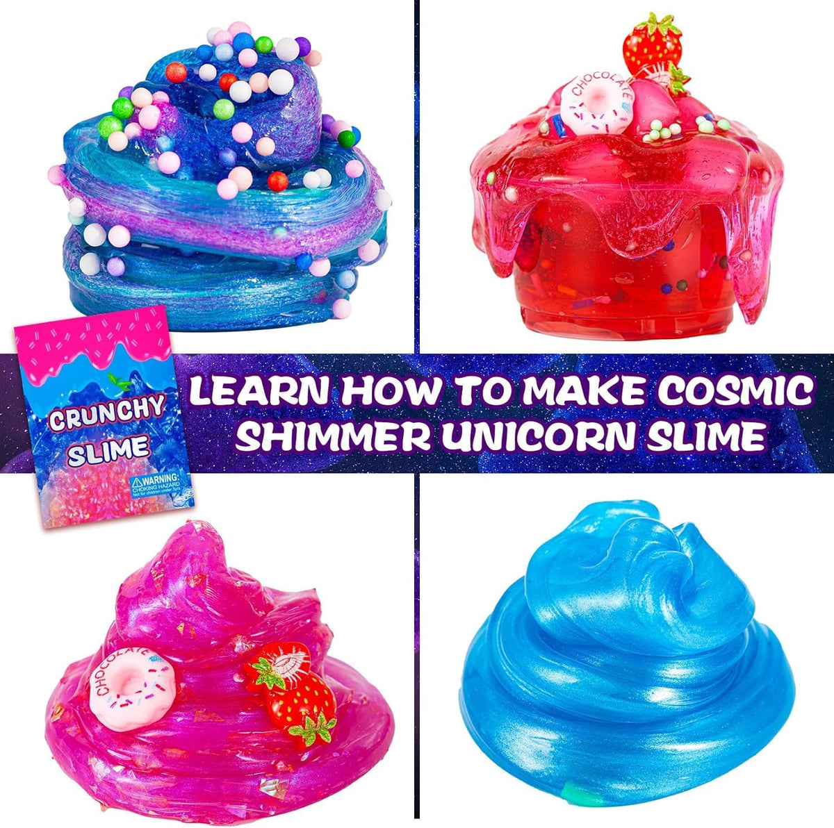 fsutvitg Unicorn Fruit Garden slime kit gift-ready packaging for celebrations.