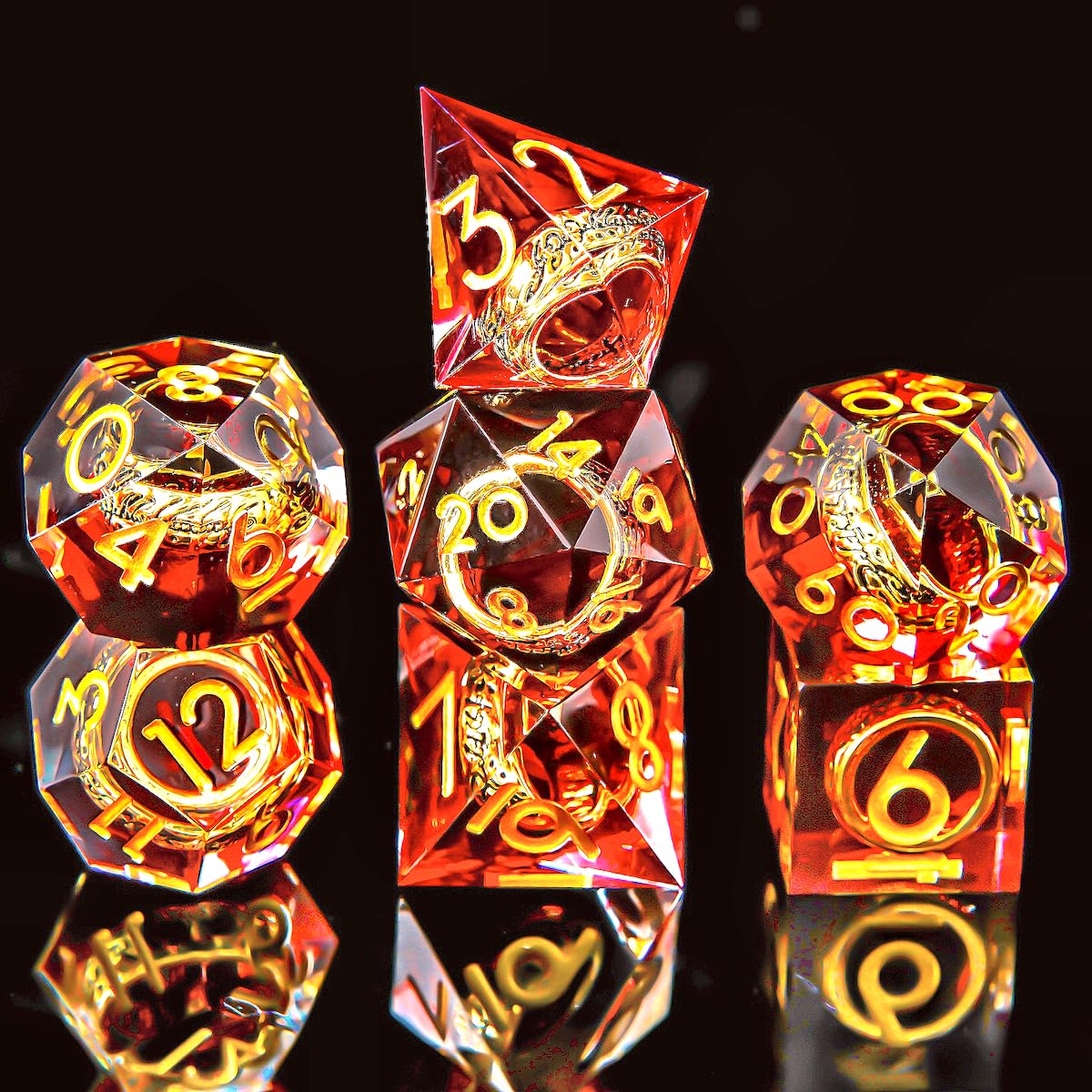 FTNNGIME handcrafted resin dice emphasize durability and unique craft.