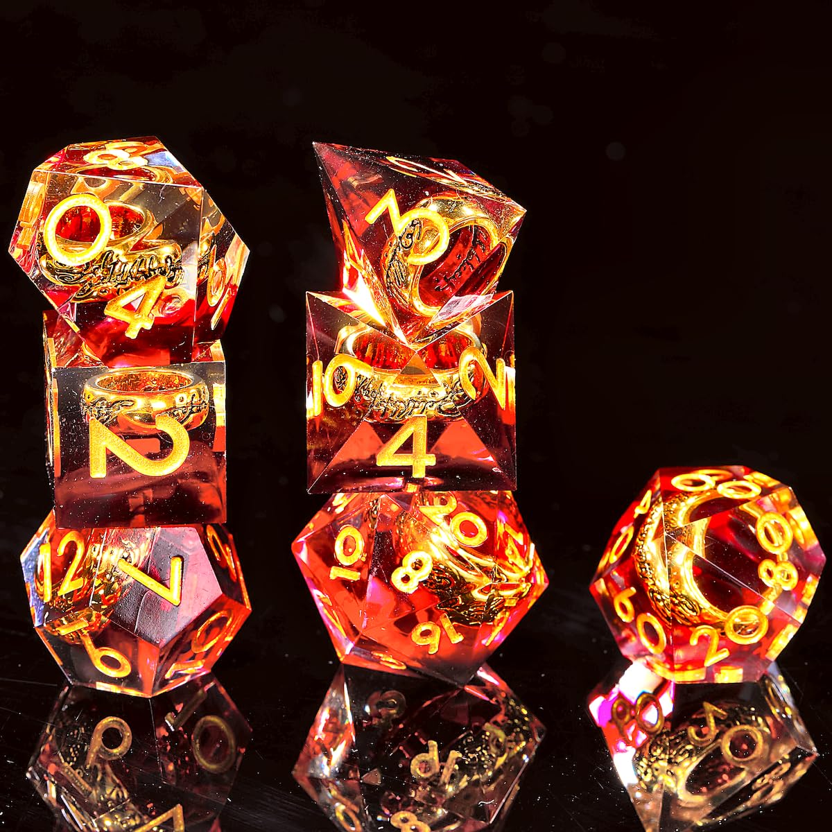 FTNNGIME polyhedral dice set supports diverse game mechanics.
