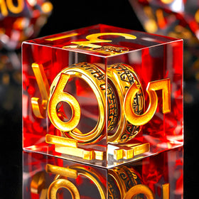 FTNNGIME ring DND dice set with sharp edge for precise tabletop rolls.