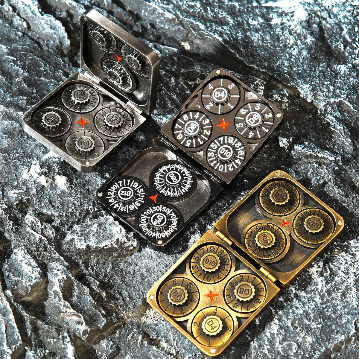 FTNNGIME 7-in-1 spinner dice set boosts RPG sessions with suspense.