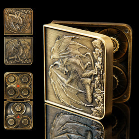 FTNNGIME 7-in-1 spinner dice with dragon motif for portable RPG sessions.