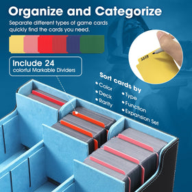 FTSFVOE 24-color divider tabs organize cards by type or set.
