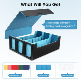 FTSFVOE large-capacity box holds 2400 sleeveless cards for tournaments.