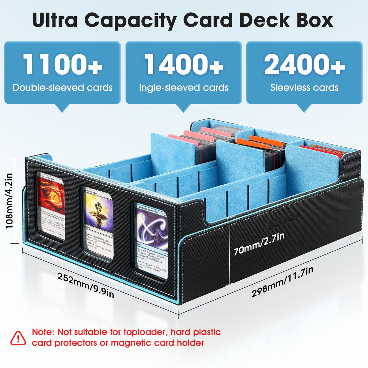 FTSFVOE waterproof PU leather exterior protects cards during daily use.